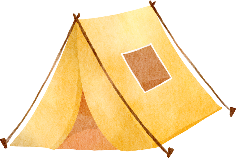 Watercolor Camping Tent